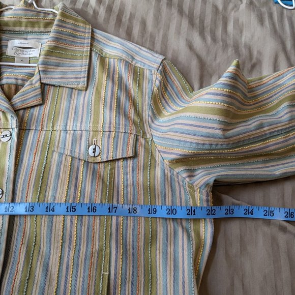 Christopher & Banks Jacket in Multi Color Stripes and Textures - Picture 7 of 10